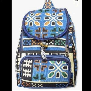 Vintage Boho Turkish Rug School Backpack Handmade